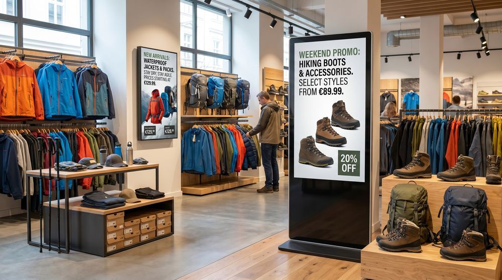 digital signage software in retail stores