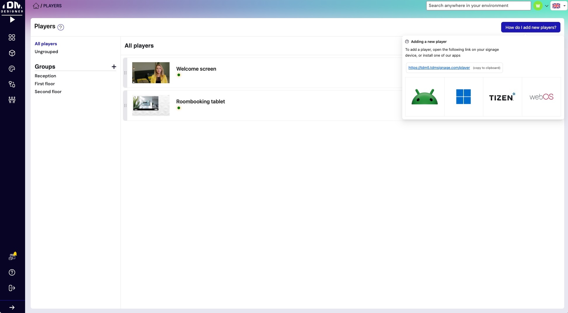Works with your existing screens and devices