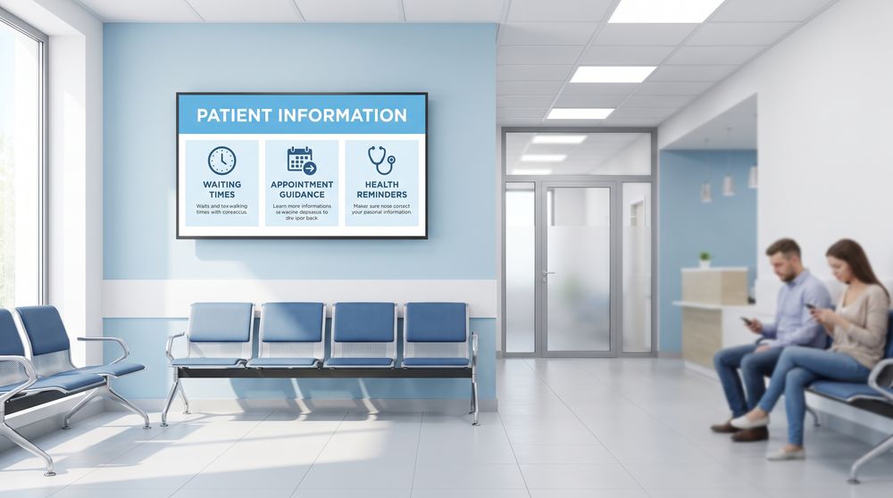 healthcare waiting room digital signage