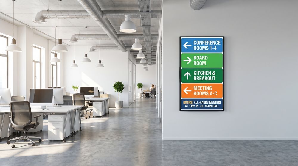 office wayfinding screen