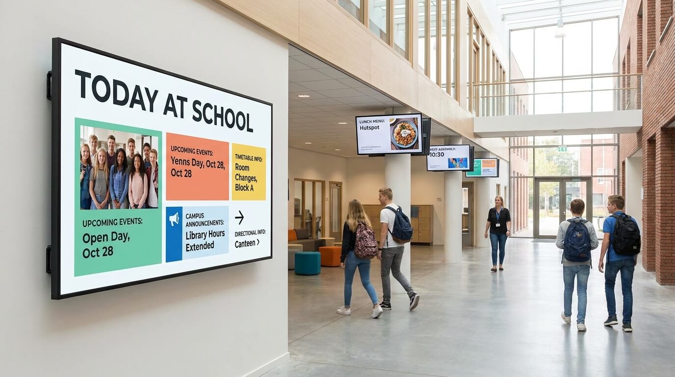 tdm signage in a school