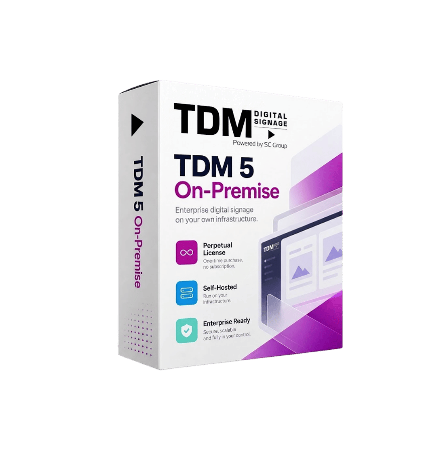 tdm signage license on premise