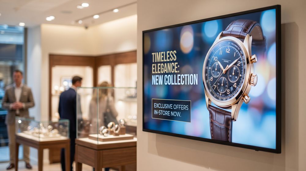 watch shop promotional display